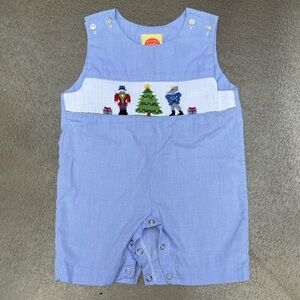 Southern Sunshine Kids Nutcracker Embroidery smocked Jon Jon size 3M